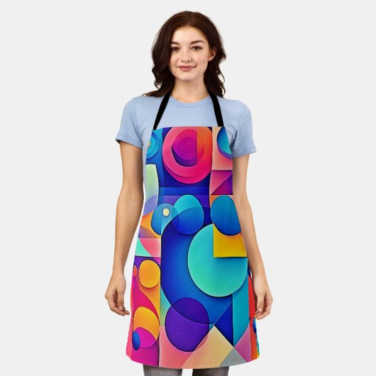 鮮やか形遊 エプロン (着用した状態)