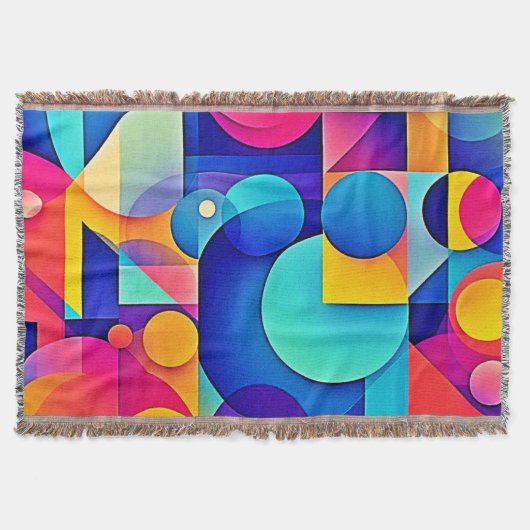 鮮やか形遊 スローブランケット (正面)