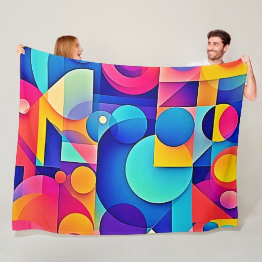 鮮やか形遊 フリースブランケット (インサイチュ)