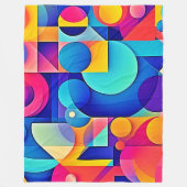 鮮やか形遊 フリースブランケット (正面)