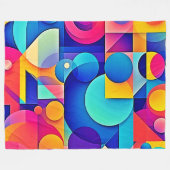 鮮やか形遊 フリースブランケット (正面(横))