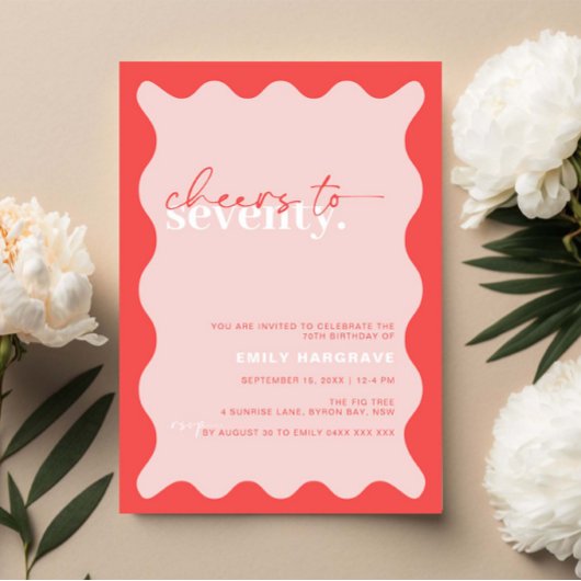 鮮やか応援770歳の誕生日パーティー 招待状
