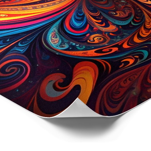 鮮やか抽象デザイン ポスター (角)