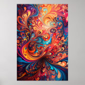 鮮やか抽象デザイン ポスター (正面)