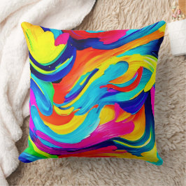 鮮やか抽象芸術のカラーフロー クッション