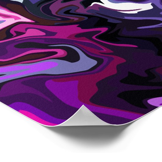 鮮やか抽象芸術の色の渦巻き ポスター (角)