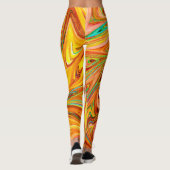 鮮やか抽象芸術の色パターン レギンス (裏面)