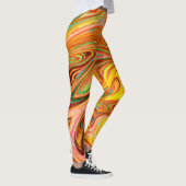 鮮やか抽象芸術の色パターン レギンス (右)