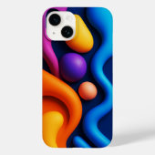 鮮やか抽象芸術の3Dシェイプ Case-Mate iPhoneケース (裏面)