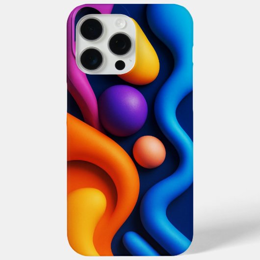 鮮やか抽象芸術の3Dシェイプ Case-Mate iPhoneケース (裏面)