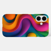 鮮やか抽象芸術の3Dシェイプ Case-Mate iPhoneケース (裏面 (横))