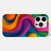 鮮やか抽象芸術の3Dシェイプ Case-Mate iPhoneケース (裏面 (横))