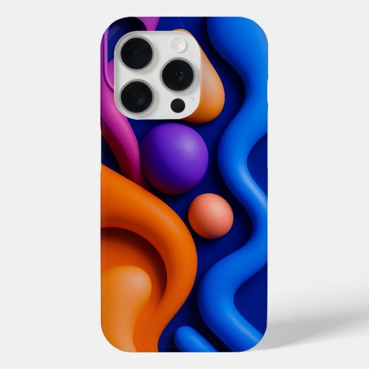 鮮やか抽象芸術の3Dシェイプ Case-Mate iPhoneケース (裏面)