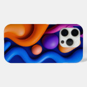 鮮やか抽象芸術の3Dシェイプ Case-Mate iPhoneケース (裏面 (横))