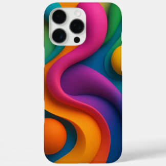 鮮やか抽象芸術の3Dシェイプ iPhone 16 PRO MAXケース