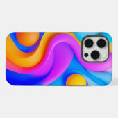 鮮やか抽象芸術の3Dシェイプ iPhoneケース (裏面横)