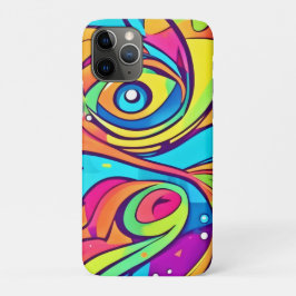 鮮やか抽象芸術アイズデザイン iPhone 11 PROケース