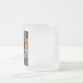 鮮やか抽象芸術アーカラフルト フロストグラスマグカップ (中央)