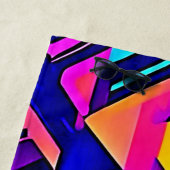 鮮やか抽象芸術アート:エネルギーを解放 ビーチタオル (インサイチュ)