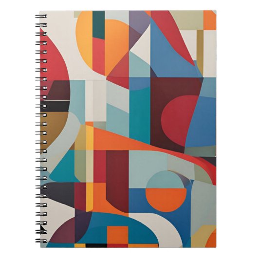 鮮やか抽象芸術アート – 表現力とデシカラフルング ノートブック (正面)