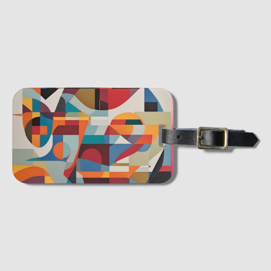 鮮やか抽象芸術アート – 表現力とデシカラフルング ラゲッジタグ (正面横)