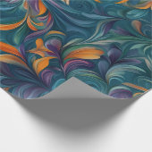 鮮やか抽象芸術インスパイアパターン(2) ラッピングペーパー (角)