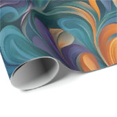 鮮やか抽象芸術インスパイアパターン(2) ラッピングペーパー (ロールコーナー)