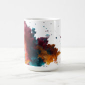 鮮やか抽象芸術カラスプラッシュマグ モーフィングマグカップ (中央)