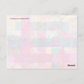 鮮やか抽象芸術カラフルピンク格子ファンキー縞 ポストカード (裏面)