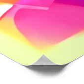 鮮やか抽象芸術カラー波形 ポスター (角)