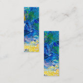 鮮やか抽象芸術キャットアートプリントブックマーク スキニー名刺 (正面/裏面)