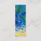 鮮やか抽象芸術キャットアートプリントブックマーク スキニー名刺 (裏面)