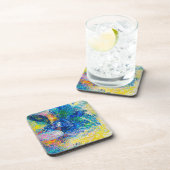 鮮やか抽象芸術キャットアートプリント コースター (右側)