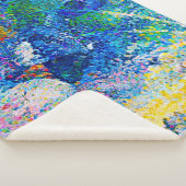 鮮やか抽象芸術キャットアートプリント シェルパブランケット (3/4)