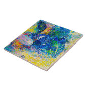 鮮やか抽象芸術キャットアートプリント タイル (側面)