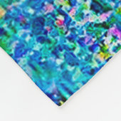 鮮やか抽象芸術キャットアートプリント フリースブランケット (角)