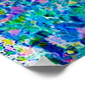 鮮やか抽象芸術キャットアートプリント ポスター (角)