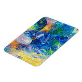 鮮やか抽象芸術キャットアートプリント マグネット (左側)