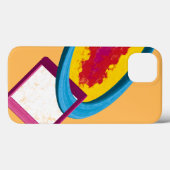 鮮やか抽象芸術コスモスリングや輪&スクエア – モダン Case-Mate iPhoneケース (裏面 (横))