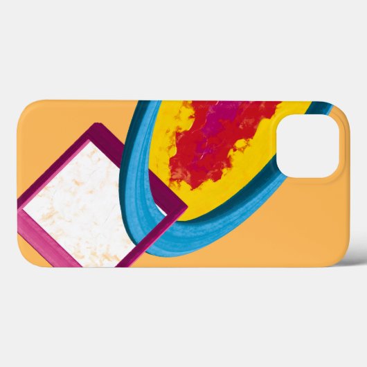 鮮やか抽象芸術コスモスリングや輪&スクエア – モダン Case-Mate iPhoneケース (裏面 (横))