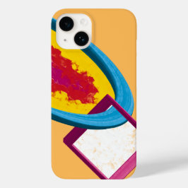 鮮やか抽象芸術コスモスリングや輪&スクエア – モダン Case-Mate iPhone 14ケース