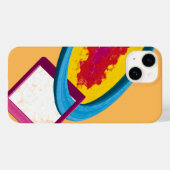 鮮やか抽象芸術コスモスリングや輪&スクエア – モダン Case-Mate iPhoneケース (裏面 (横))