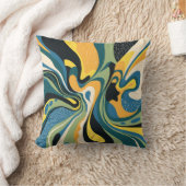 鮮やか抽象芸術スワールアート クッション (ブランケット)