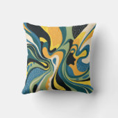 鮮やか抽象芸術スワールアート クッション (裏面)