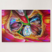 鮮やか抽象芸術チューリップ反射 ジグソーパズル (横)