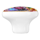 鮮やか抽象芸術チューリップ反射 セラミックノブ (側面)