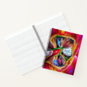 鮮やか抽象芸術チューリップ反射 ノートブック (内部)