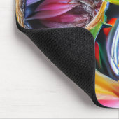 鮮やか抽象芸術チューリップ反射 マウスパッド (コーナー)