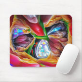 鮮やか抽象芸術チューリップ反射 マウスパッド (マウス)