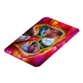 鮮やか抽象芸術チューリップ反射 マグネット (左側)